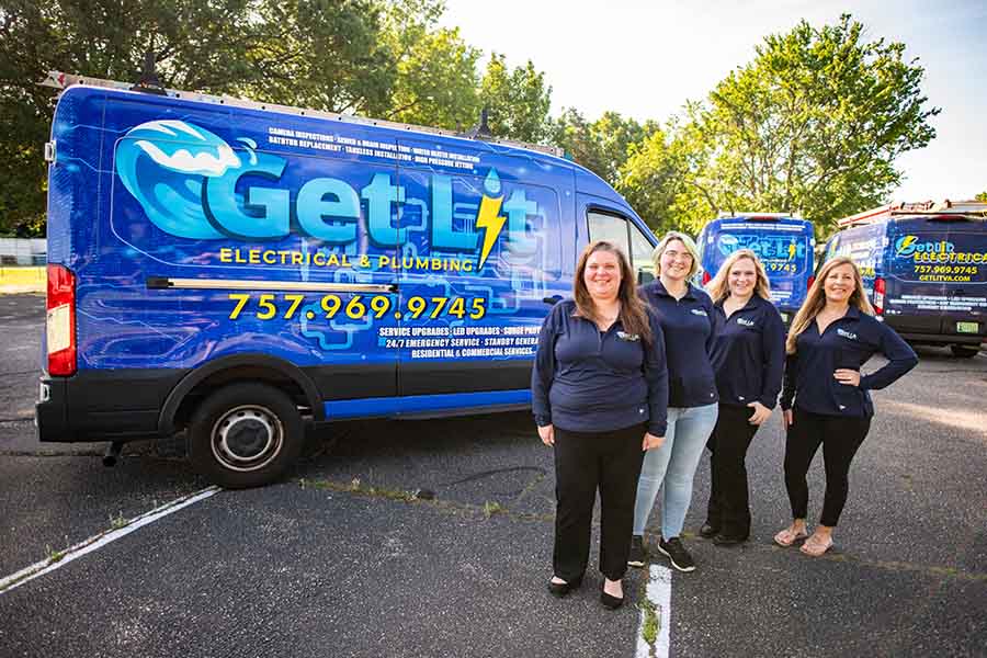 Get Lit Electrical team with service van